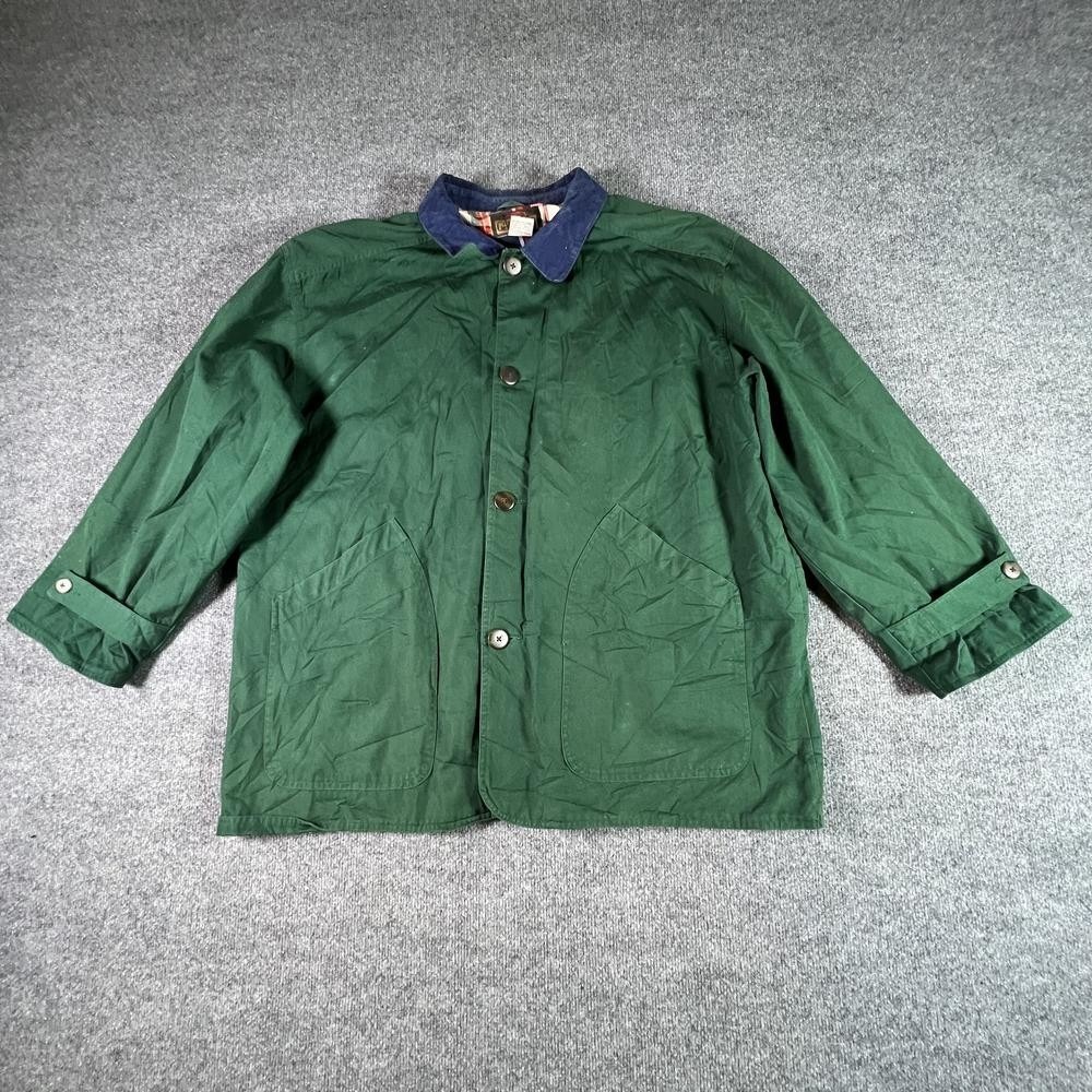 Vintage Greatland Apparel Green Canvas Barn Chore Coat Men XL Retro Outdoor